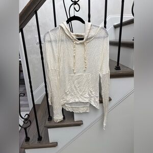 Hollister Cream Knit Oversized Hoodie
